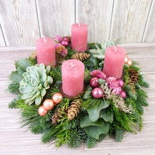 Adventskranz rosa