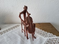 Bronze Kunst Figur Statue sitzender Musiker