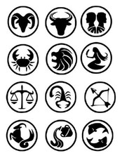 Sternzeichen 2x  Autoaufkleber