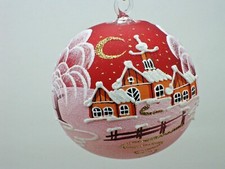 Weihnachtskugel - handbemalt.d.12 cm. Verschiedene Farben.