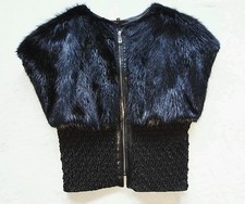 Echtfell Nerzweste schwarz