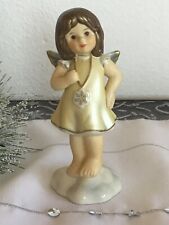 Goebel ★ Engel mit Kette steht auf Wolke ★ champagner ★ Schutzengel ★ wie NEU