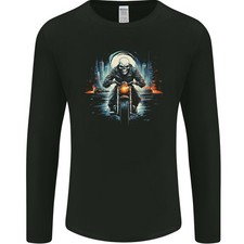 Skull Biker Motorrad Grim Reaper 20 Herren Langarm T-Shirt