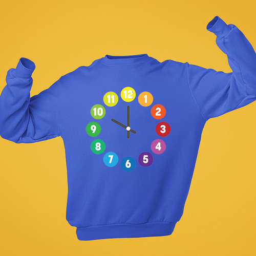 Bunte uhr sweatshirt - bunte,