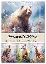 Europas wildtiere aquarelle - europas, wildtiere.
