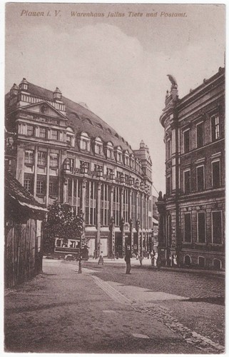 Alte plauen warenhaus - ak, plauen,