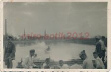 Foto, Pi.Btl. Holzminden, Transportkahn a.d.Weser, Motorboot vor, 1937, 5026-584