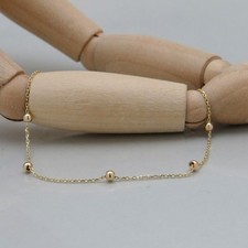 Zierliches Armband Gold mit Kugeln ca. 19 cm in 585/14K Gelbgold