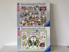 2 x  Ravensburger Sheepworld Puzzle je 1000 Teile Schlämmerbude/ Pupsegal