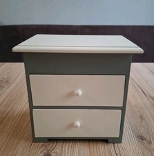 Schmuckkasten Schmuckkästchen Schmuckschatulle Weiß/Grau Holz 