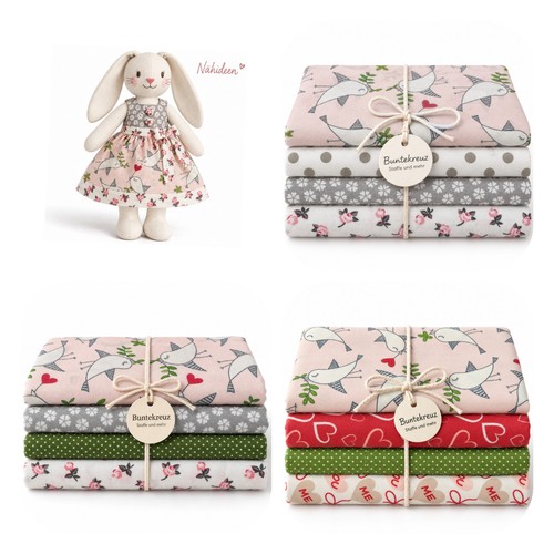 Stoffpaket vogel baumwolle - stoffpaket,
