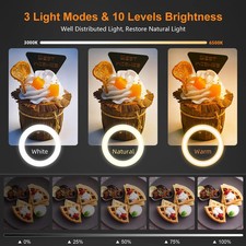 LED Selfie Ringlicht Klemme Fotografie Licht Schreibtisch Dimmbar