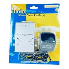 Golden Note Stereo-Entzerrer-Vorverstärker mit Cinch- und 5-Pol-DIN Anschluss