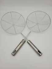 Schaumkelle Fritierkelle Abseihlöffel Abschöpfsieb Löffel Edelstahl 1B Ware 2X