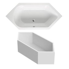 Sechseck-Badewanne 190x90 cm