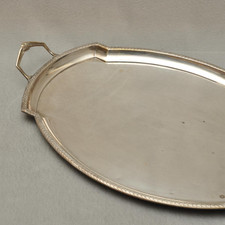 Riesiges WMF Tablett, versilbert, 68x41 cm, 1909 bis 1925, Jugendstil / Art Deco