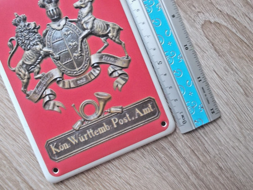 Emailleschild 500jahre post - emailleschild,