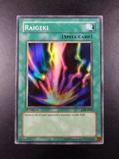YUGIOH 2002 | RAIGEKI | LOB-E042 (LOB-053) | 1ST EDITION | VERY GOOD - EX (MP)