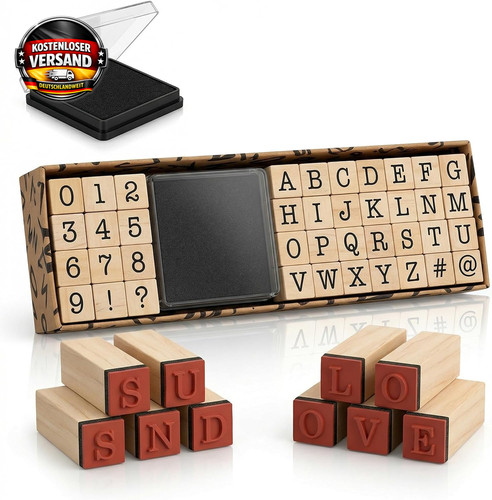 Holzstempel set buchstaben - 40,