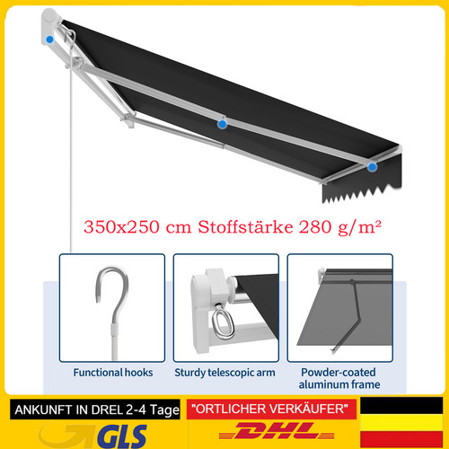 5x2 gelenkarmmarkise - 3.5x2.5m,