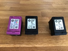 Original HP Druckerpatronen leer 300 black + tri-color 302 black