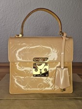 LOUIS VUITTON Spring Street Handtasche Monogram Vernis Creme / Nude / Beige