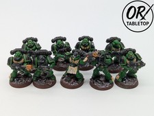 9 Space Marines, *bemalt*, Salamanders, Tactical Marines, Warhammer 40K