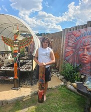 Totempfahl Marterpfahl Deco Totem Pole Wood 1 Meter Little Big Horn