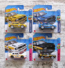 4 x Hot Wheels '84 Audi Sport Quattro Rally Champs 1/5 & HW The '80s 9/10