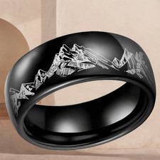 Herrenring Schwarz Edelstahl