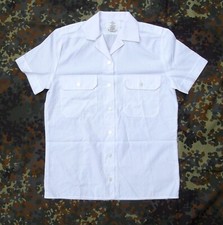 BW Dienstbluse Damen Bordhemd Marinebluse Sommer weiss kurzarm gebraucht