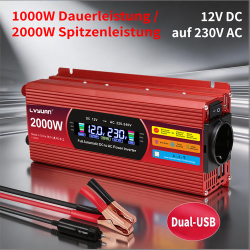 1000w 2000w wechselrichter - 1000w,