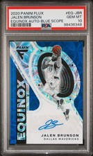 Jalen Brunson 2020 Flux Equinox AUTO Blue Scope 1/5 GEM MINT PSA 10
