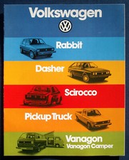 Prospekt brochure 1980 Volkswagen Dasher Scirocco Vanagon   (USA)