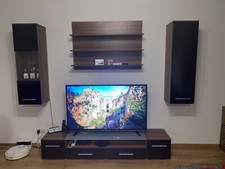 Moderne 4-teilige Wohnwand mit Lowboard Regal Und 2 Hängeschränken Top Zustand