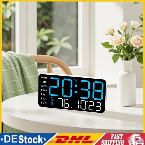 Led wanduhr datum temperatur - led,