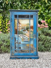 ✪ orig. Vintage Boho Schränkchen Indische Glasmalerei Ibiza shabby chic