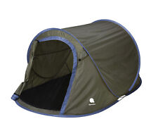 Pop Up Wurf Zelt 2 Personen 220 cm - grün - Camping Festival Automatik Trekking