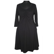 BORIS INDUSTRIES Kleid Jersey  Gr 48 50 Raffung Brust schwarz langarm