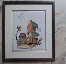  Hummel Stickbild Bild  Kreuzstich Rahmen fertig 
