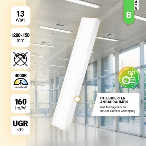 Led anbauleuchte 120x15cm - anbauleuchte,