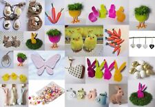 Osterdeko Deko Ostern Osterhase Küken Ostereier Figuren Eier Karotte Hase bunt