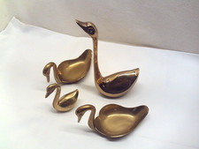 Messing Figur Schwäne 4