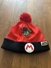 Super Mario Bommelmütze Mütze Wintermütze mit Bommel Rot