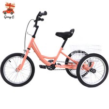 16" Dreirad Trike Cruise Fahrrad für 7-10 Jahre Kinder mit 3 Rädern & Korb NEU