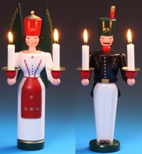 Engel und Bergmann aus Holz