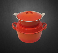 LE CREUSET COUSANCES Doufeu Nr. 24 + LE CREUSET  Nr 22  Schmortopf Gusseisen