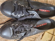 Prada Black Leather Sneakers 