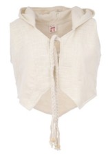 Goa Psytrance Weste, Pixi Weste, Boho Weste, kurze Weste, Damen Weste - naturwe