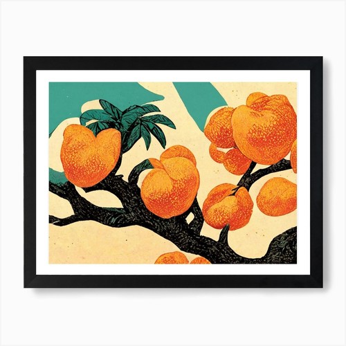 Mangobaum kunstdruck gerahmt - kunstdruck,